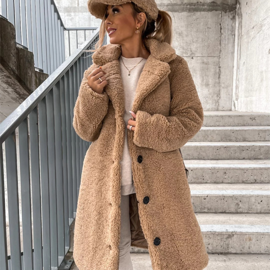 Fair Midi Teddy Fleece Coat