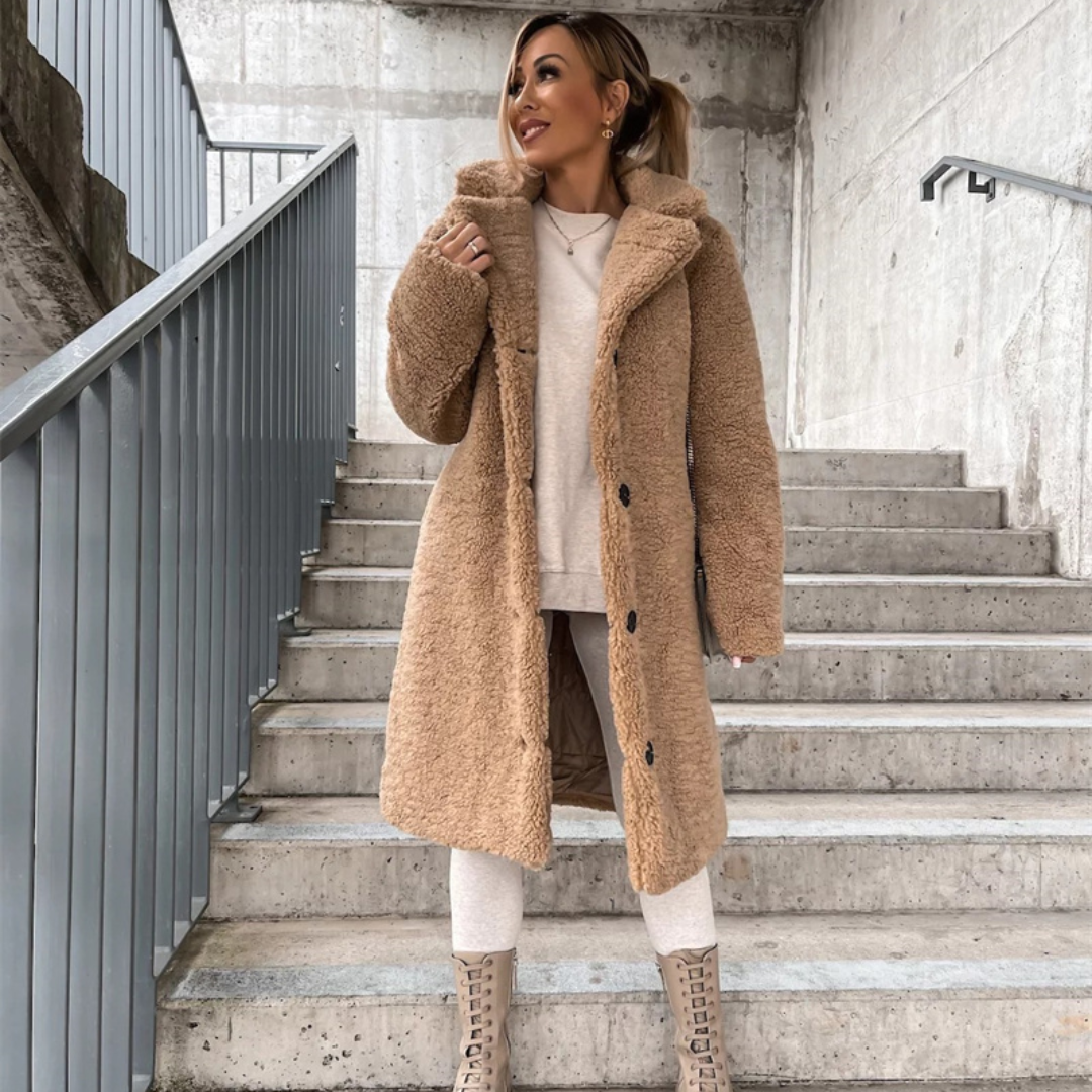 Fair Midi Teddy Fleece Coat