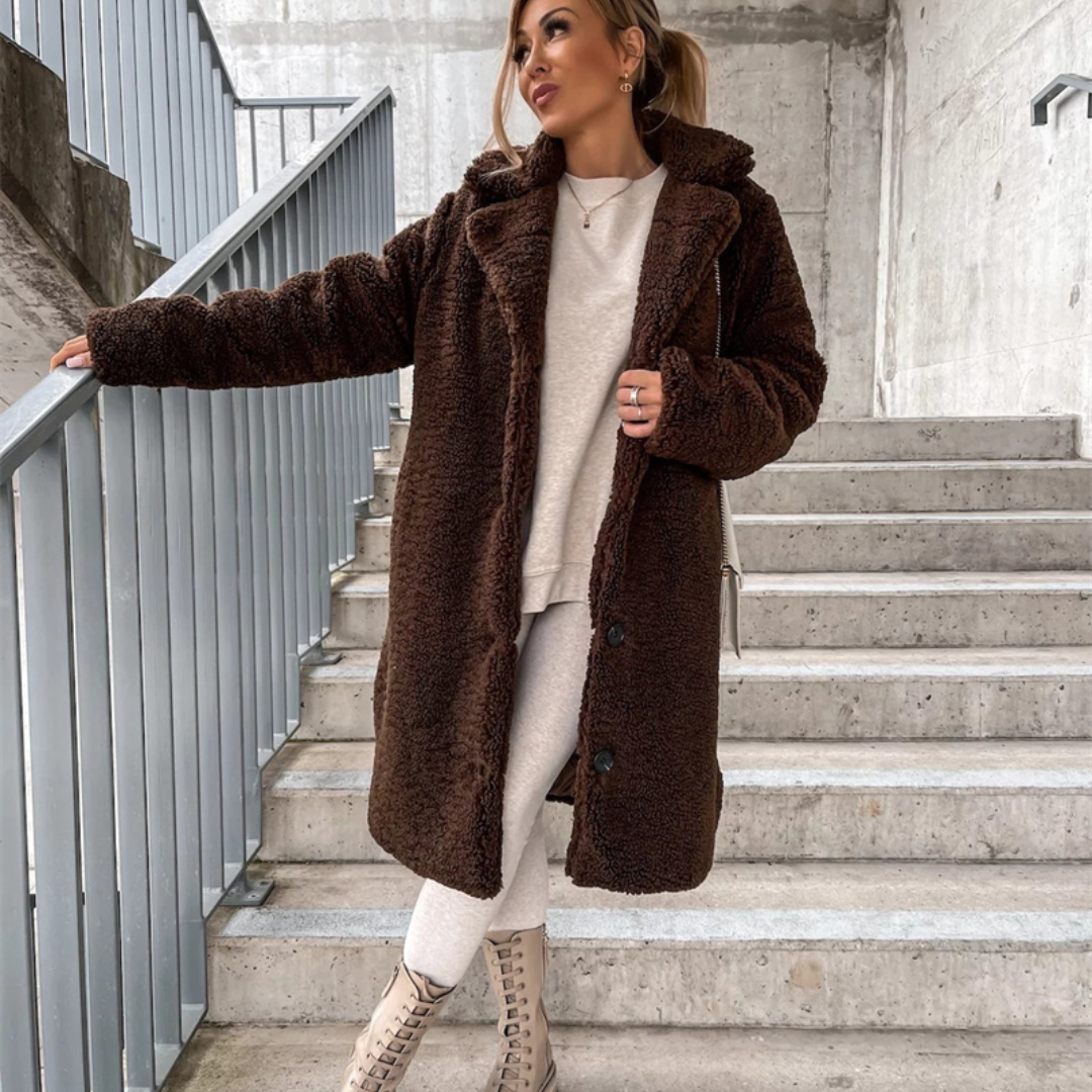 Fair Midi Teddy Fleece Coat