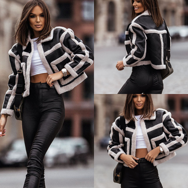 Chaqueta borreguito biker