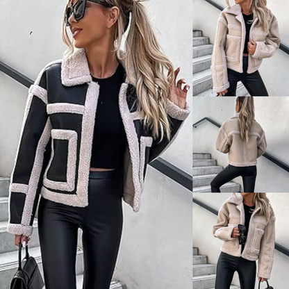 Chaqueta borreguito biker