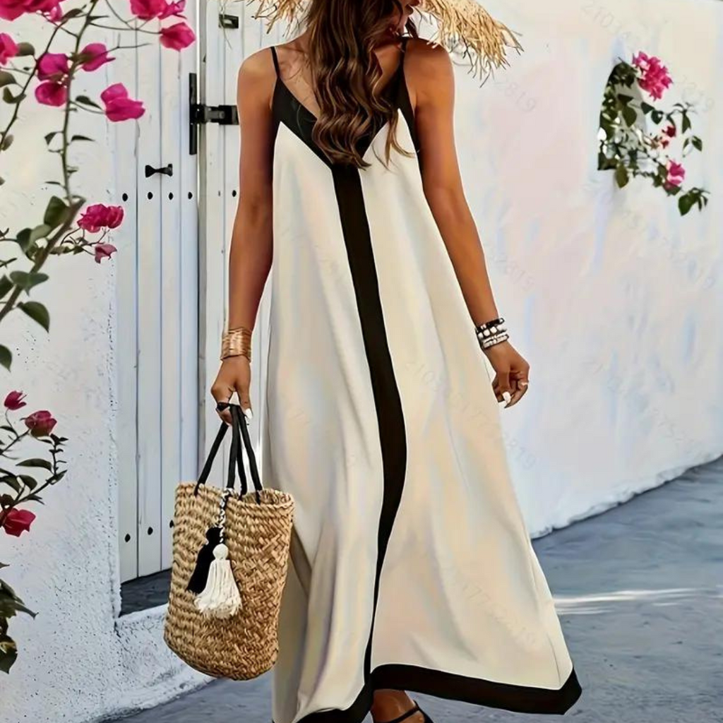 Vestido suelto bicolor Daniela