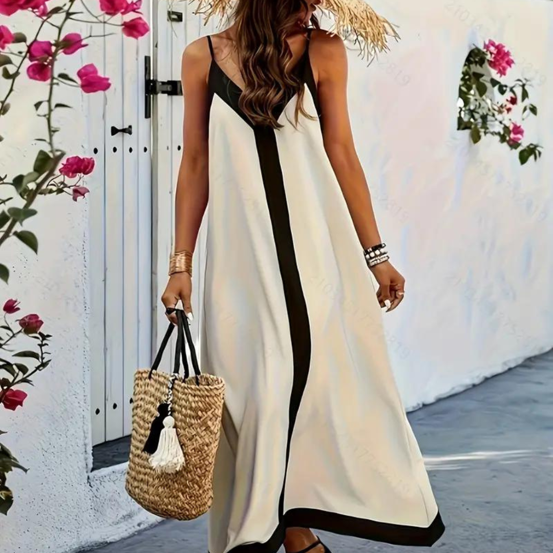 Vestido suelto bicolor Daniela