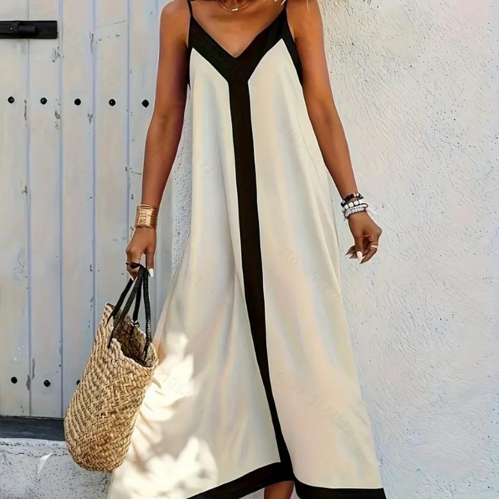 Vestido suelto bicolor Daniela