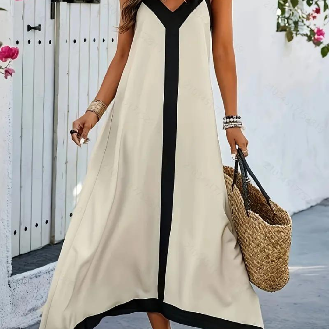 Vestido suelto bicolor Daniela