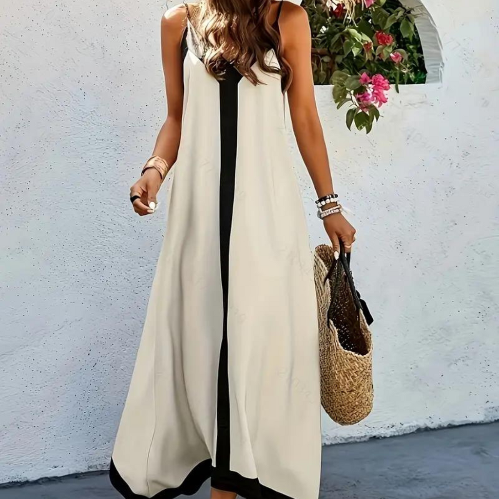 Vestido suelto bicolor Daniela