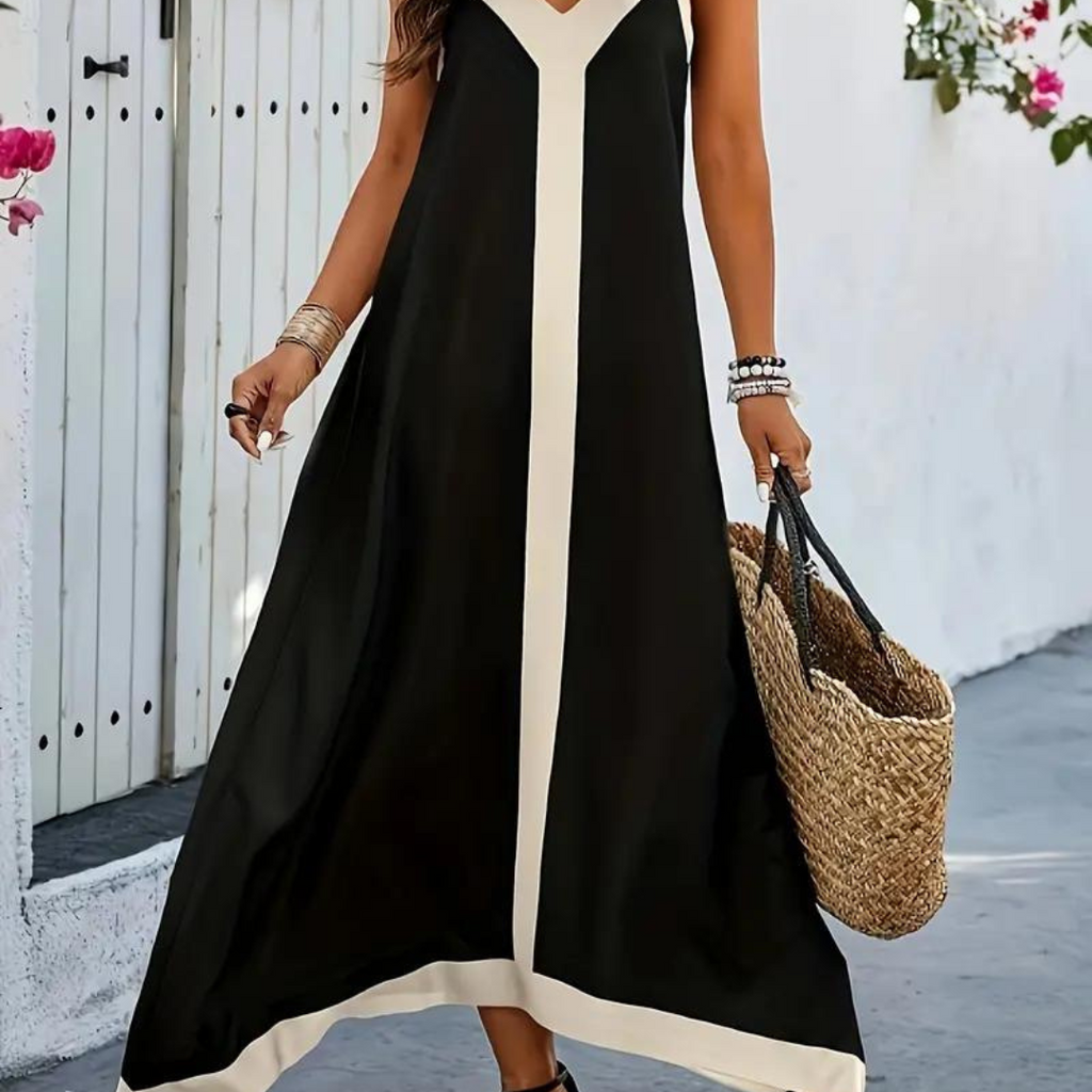 Vestido suelto bicolor Daniela