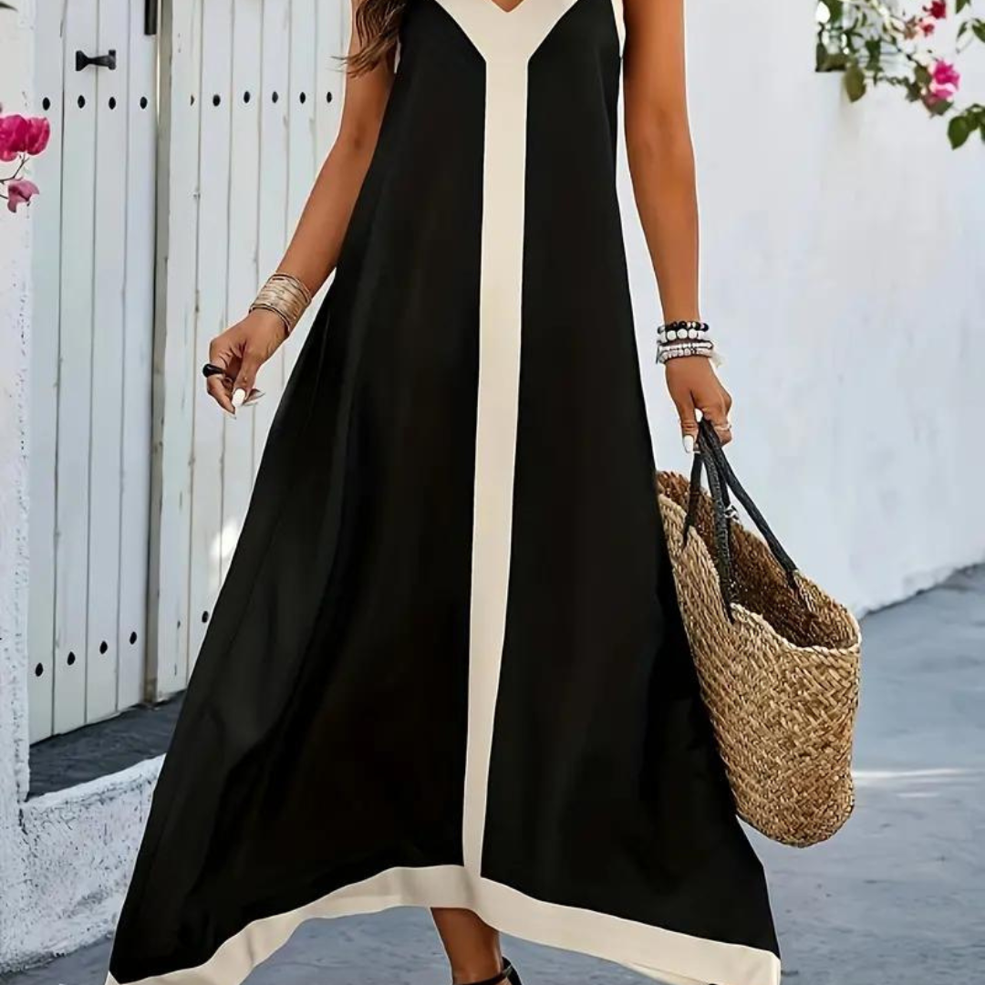 Vestido suelto bicolor Daniela