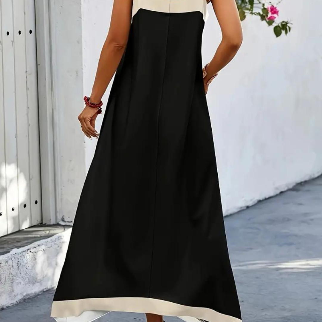 Vestido suelto bicolor Daniela