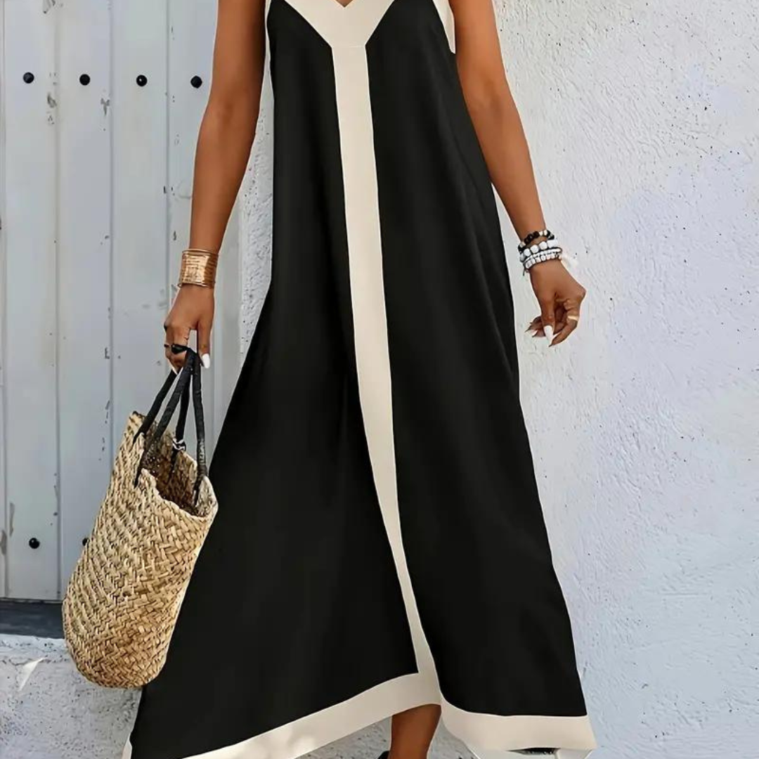 Vestido suelto bicolor Daniela