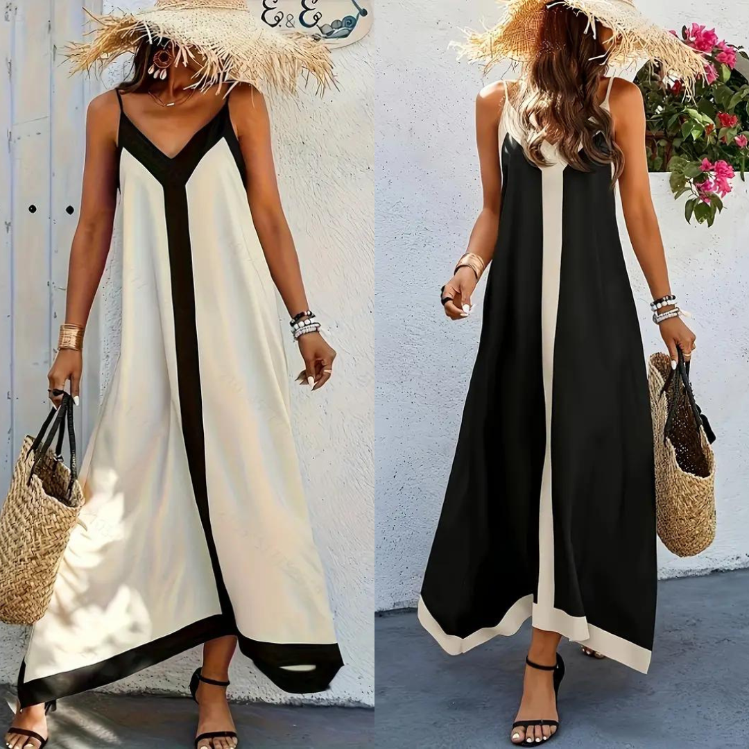 Vestido suelto bicolor Daniela