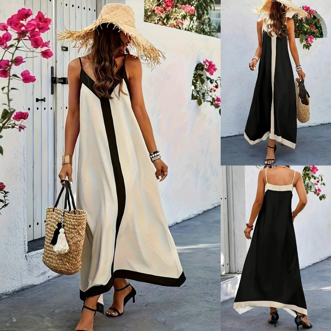 Vestido suelto bicolor Daniela