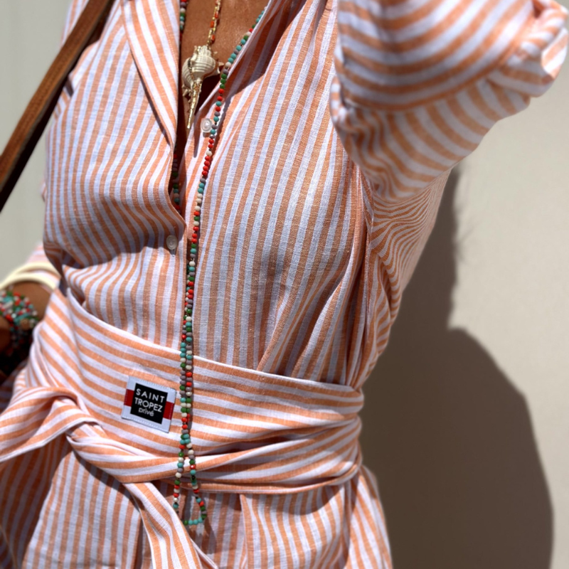 Lucia – Vestido camisero de rayas | Elegancia y versatilidad para cualquier ocasión