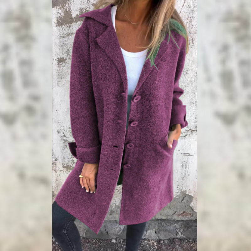 Nadia | Abrigo largo informal con solapas