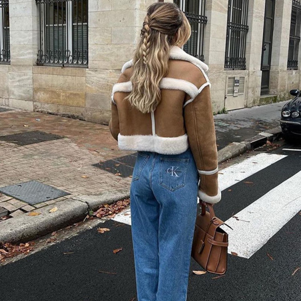 Short Karen Fur and Shearling Coat