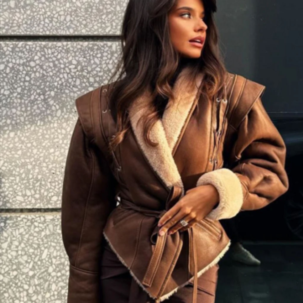 Coat made of fur and shearling Paris