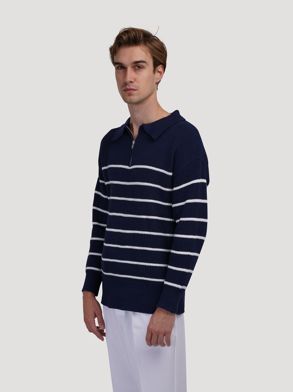 ANYANG Half-Zip Knit Sweater