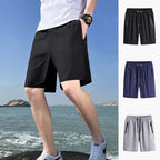 Plus Size Ice Silk Stretch Shorts for Men