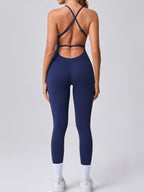 Cross Back Adjustable Strap Jumpsuit