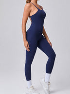 Cross Back Adjustable Strap Jumpsuit