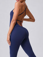 Cross Back Adjustable Strap Jumpsuit