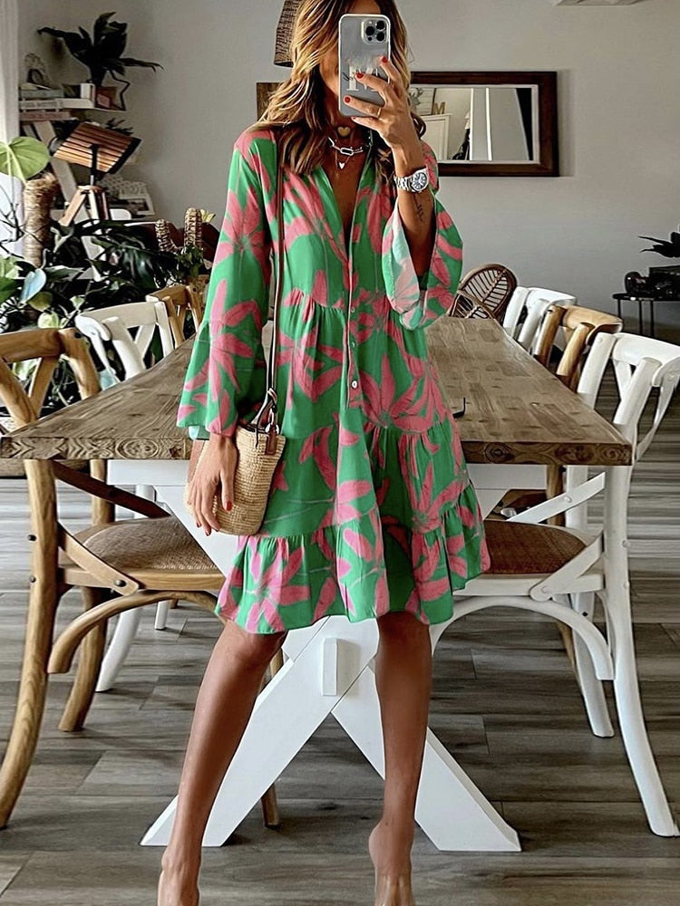 Loose Floral Dress