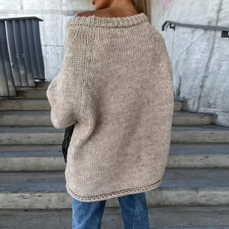 Off-Shoulder Knit Sweater