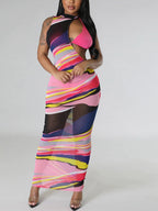 Leopard Print Sheer Mesh 3 Pieces Bikini Set