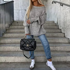 Off-Shoulder Knit Sweater