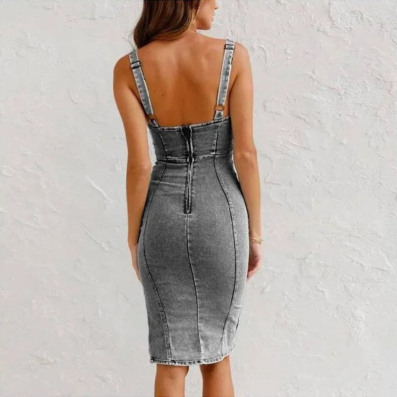 Denim Charm Dress™ – Effortless Style & Comfort