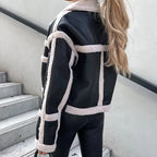 Chaqueta borreguito biker