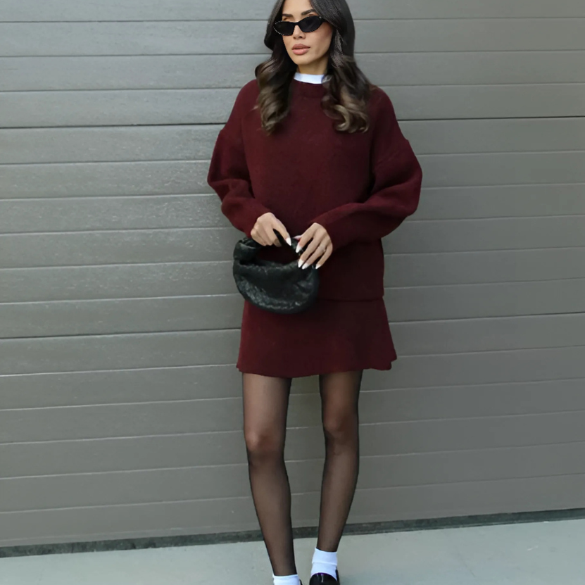 Heidi® | Matching 2-Piece Set Sweater + Skirt