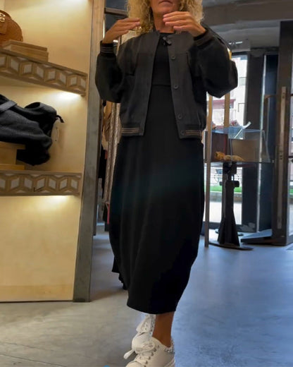 Vestido largo tipo suéter Alma™