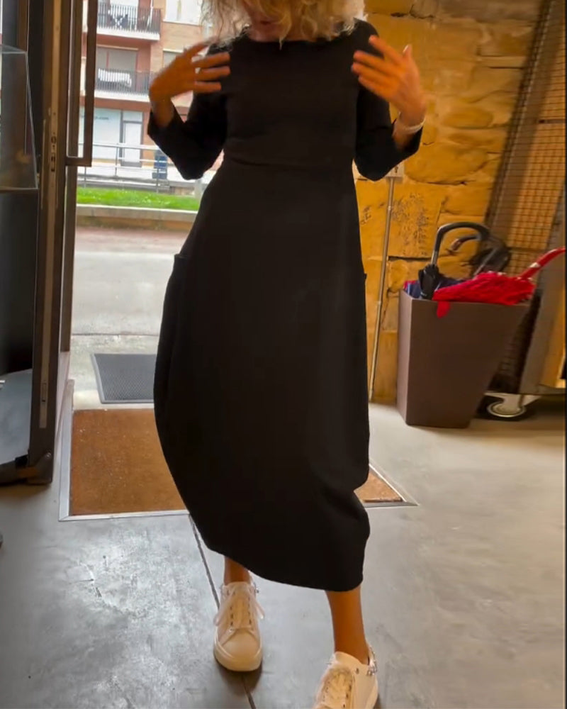 Vestido largo tipo suéter Alma™