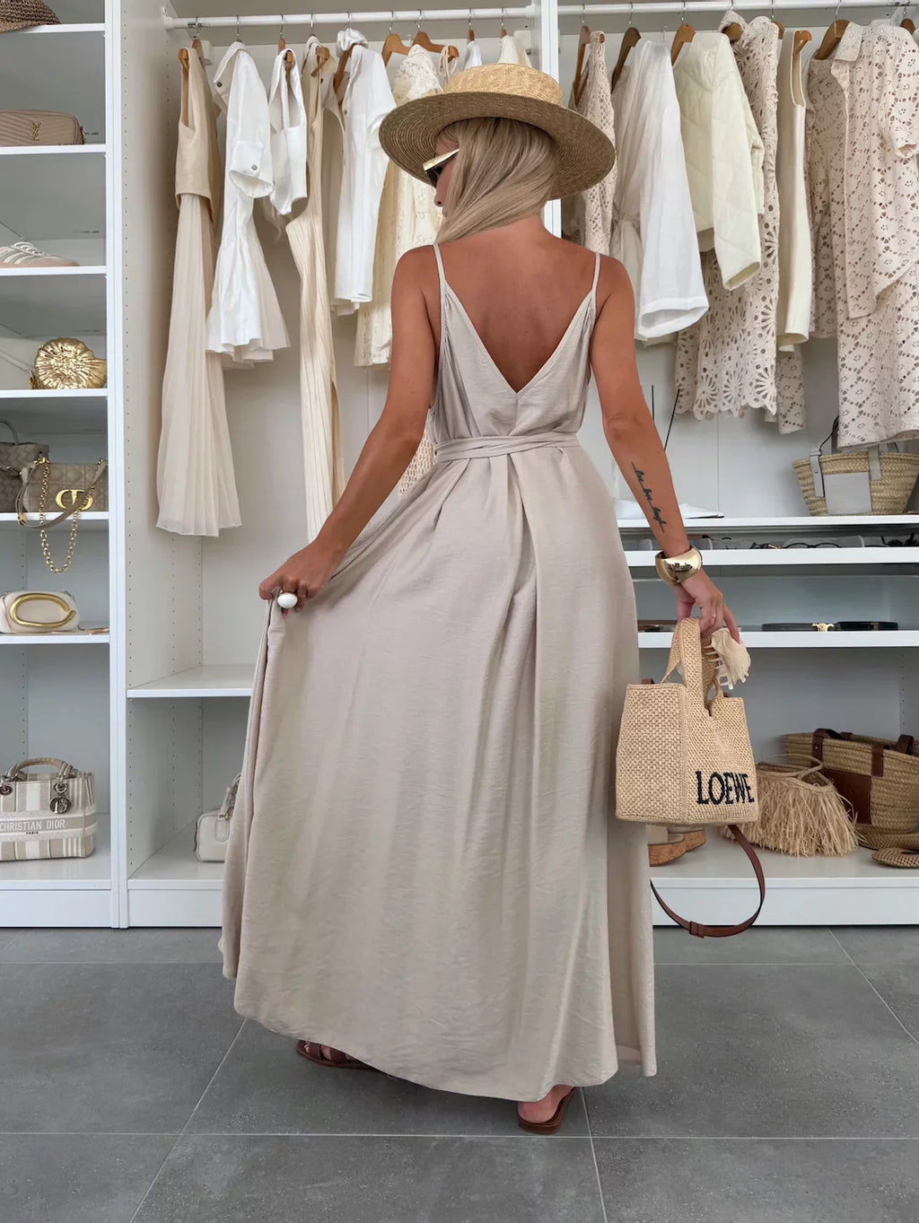 Vestido largo Dream de viscosa – Coral