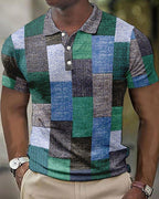 Lovi's™ Checkered Print Short Sleeve Polo
