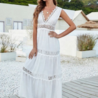 Paulina – Vestido de tirantes de encaje con escote en V