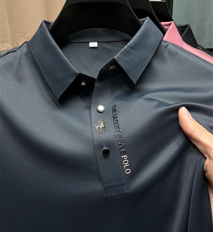 Men's silk polo shirt