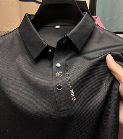 Men's silk polo shirt