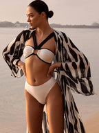 Contrast Color 3-Pieces Swimwear